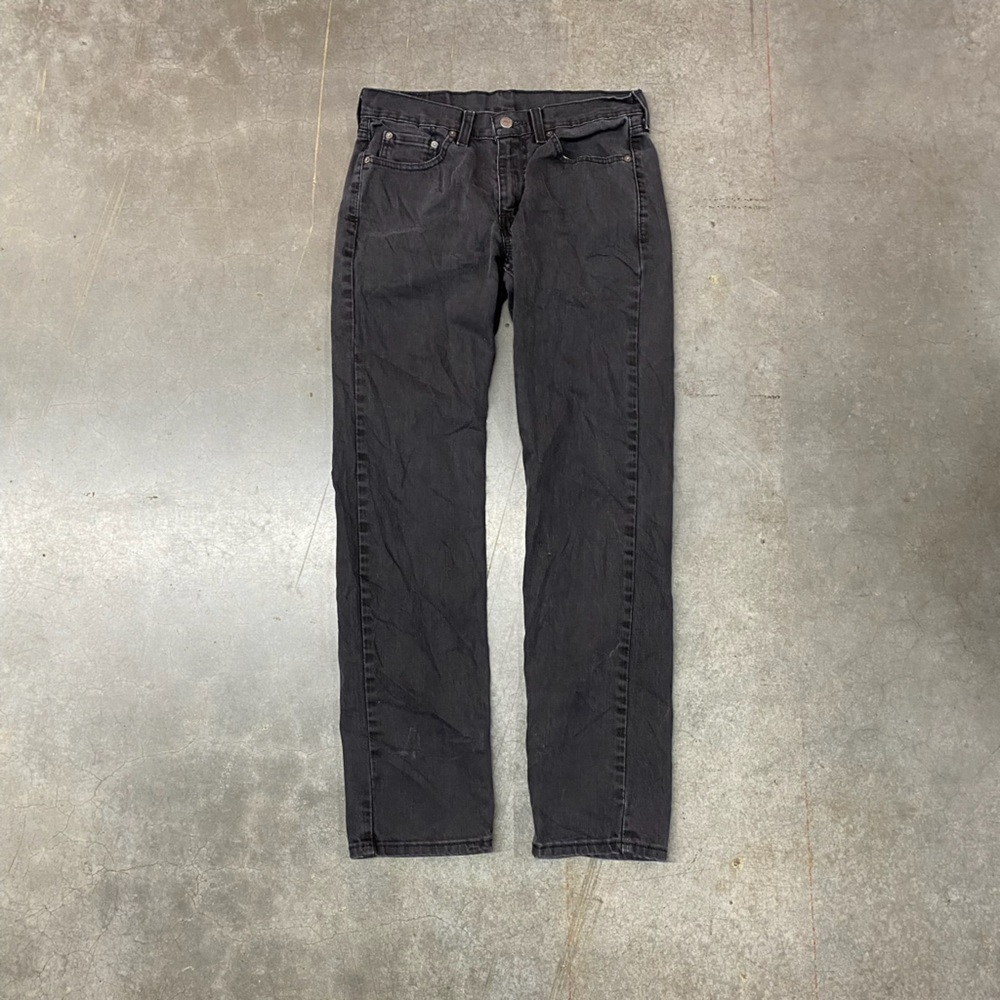 Levi’s 514 Straight Fit Black Denim Jeans Mens‎ 32x32